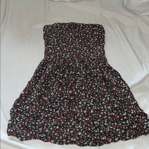 Floral Mini Strapless Dress